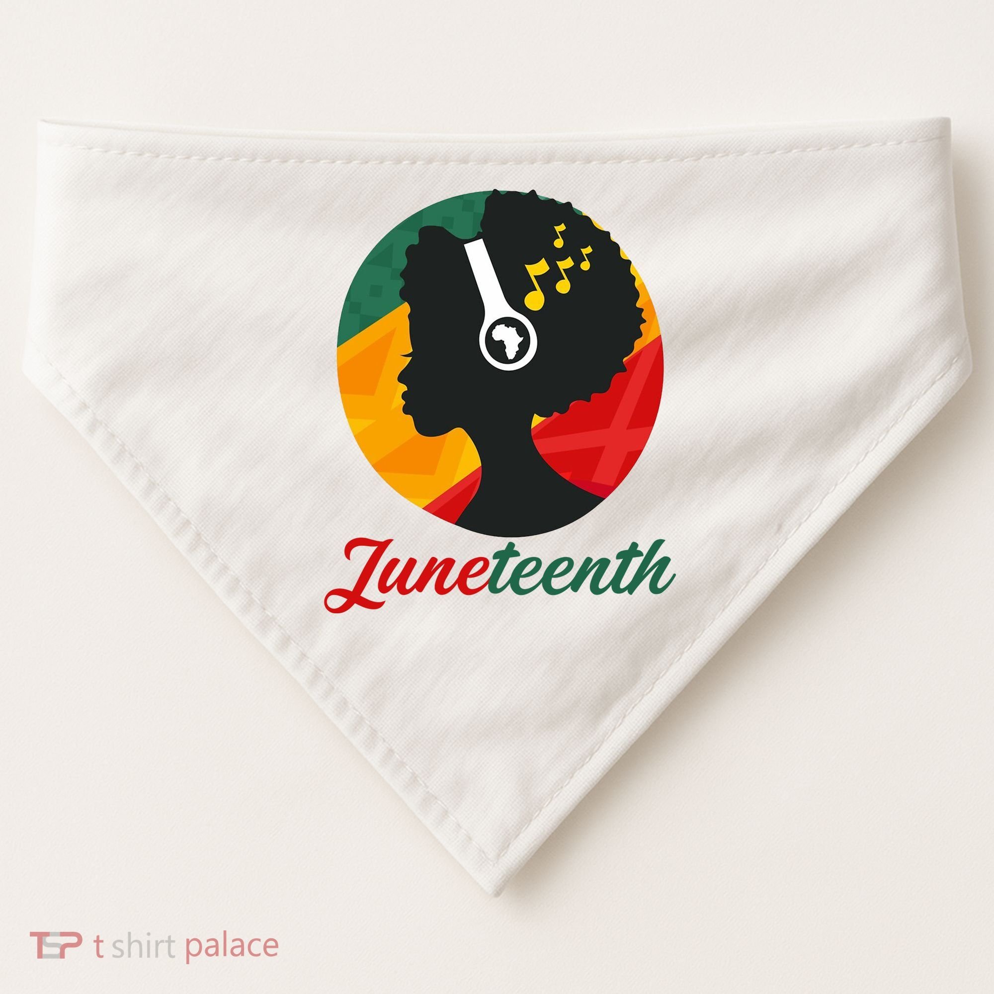 Juneteenth Black Pride Music USA-Made Doggie Bandana