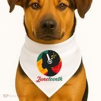 Juneteenth Black Pride Music USA-Made Doggie Bandana thumb 1