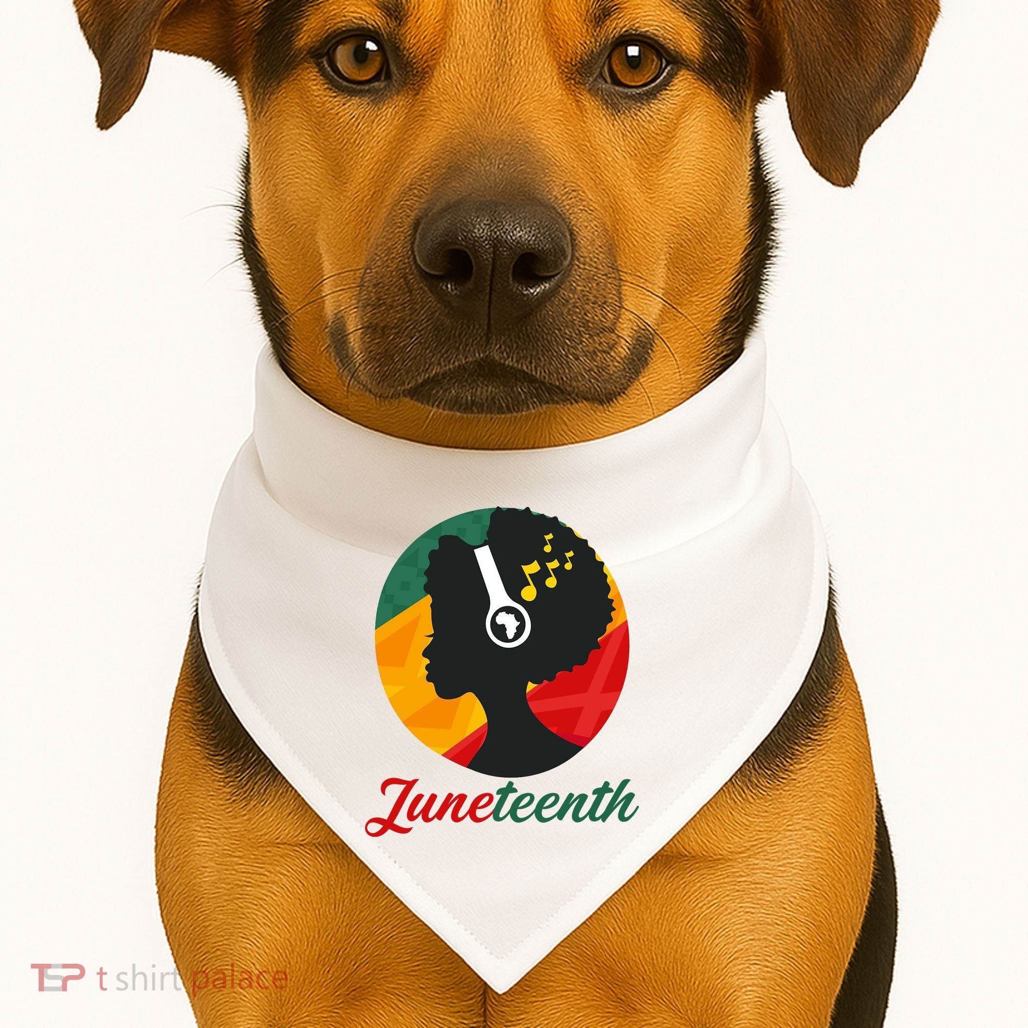 Juneteenth Black Pride Music USA-Made Doggie Bandana
