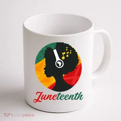 Juneteenth Black Pride Music Coffee Mug back