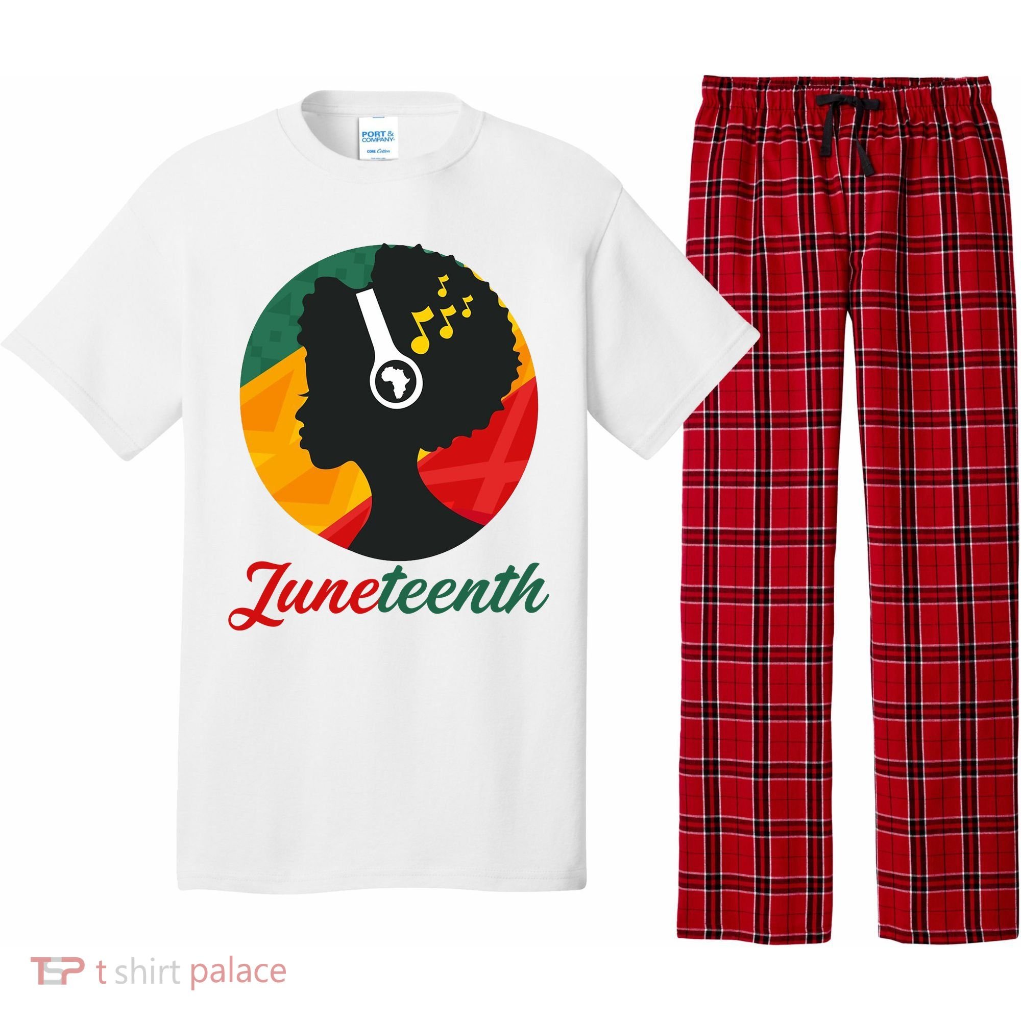 Juneteenth Black Pride Music Pajama Set