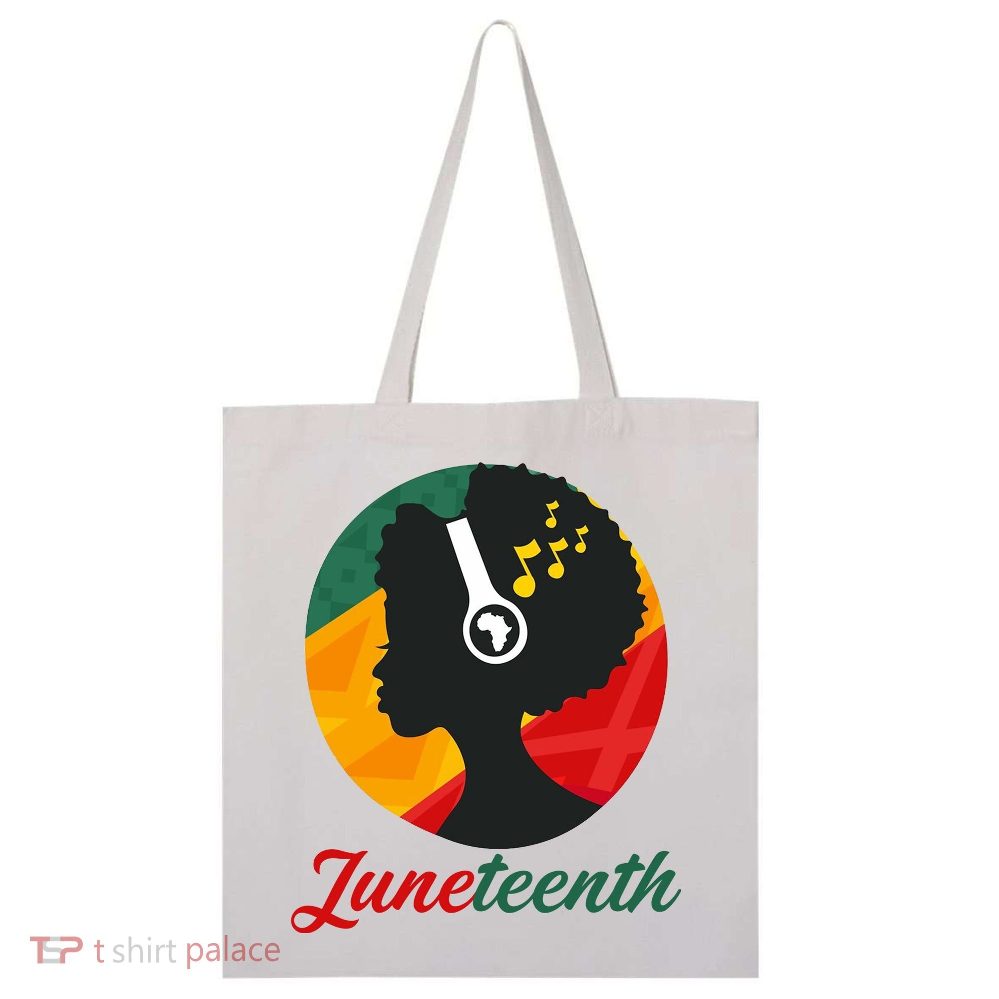 Juneteenth Black Pride Music Tote Bag