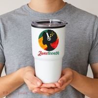 Juneteenth Black Pride Music Tumbler thumb 2