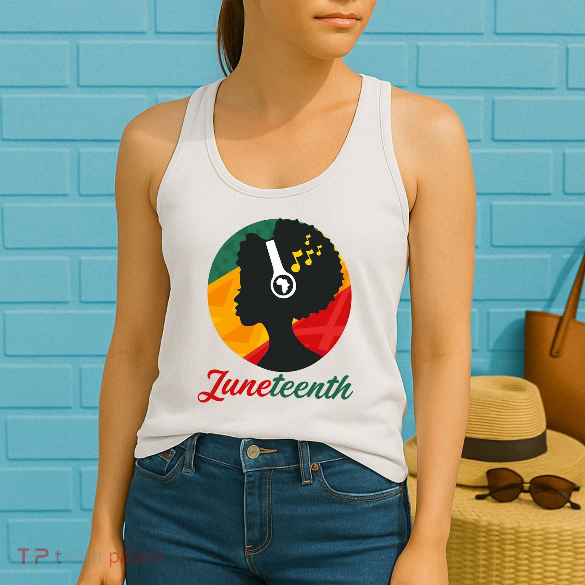 Juneteenth Black Pride Music Women's Tank Top