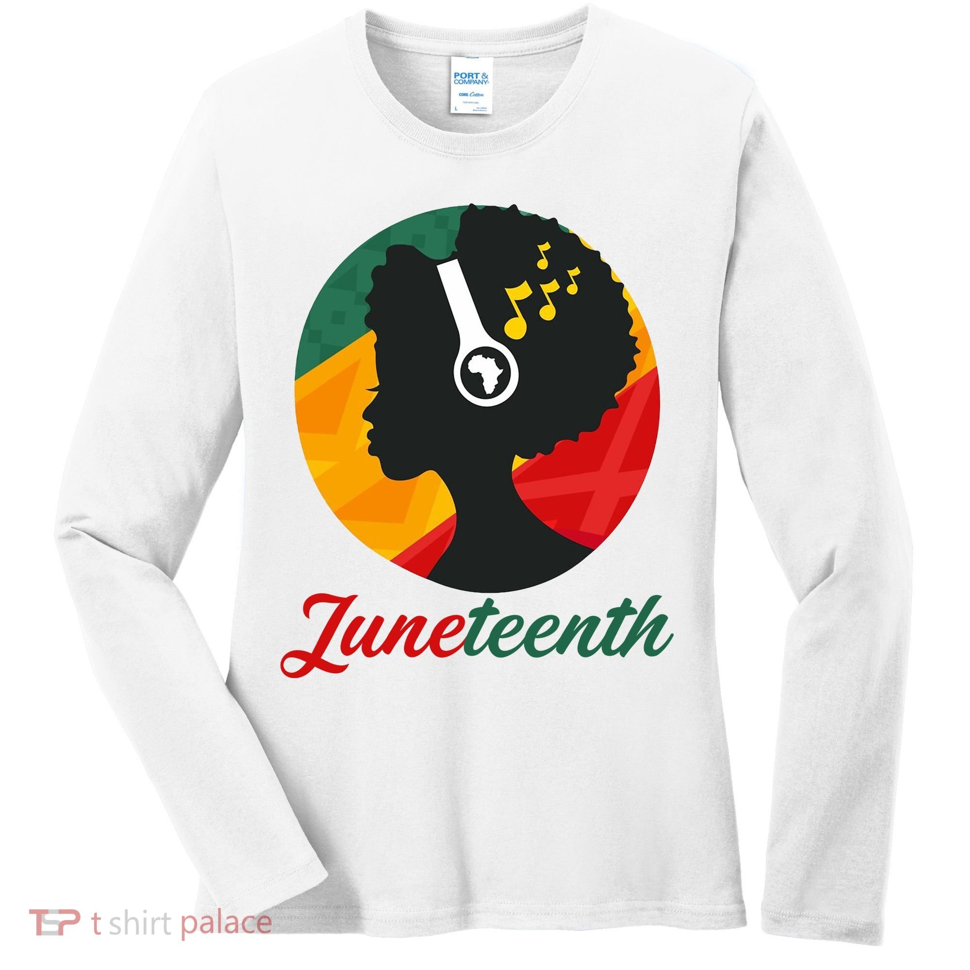 Juneteenth Black Pride Music Women's Long Sleeve Shirt