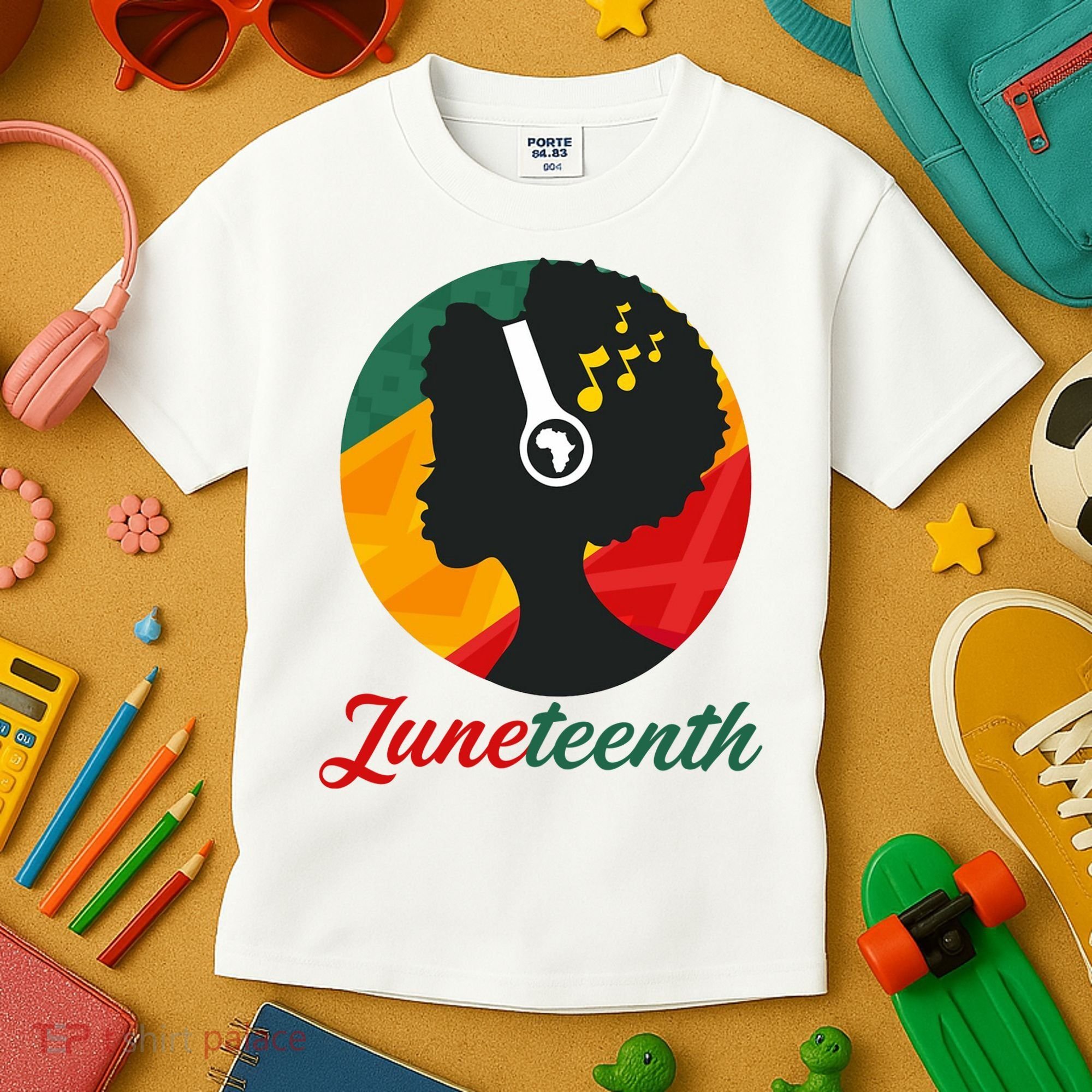 Juneteenth Black Pride Music Kids T-Shirt