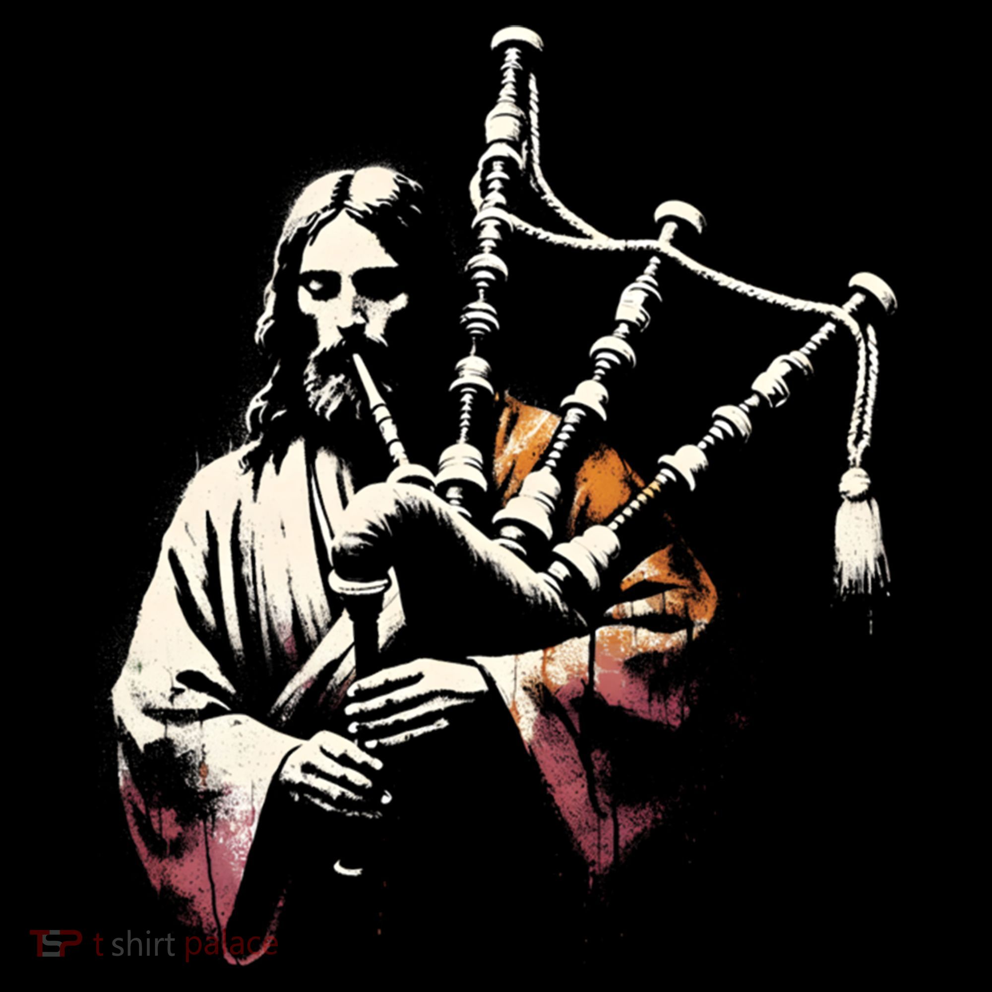 Jesus Bagpipe Player Funny Christian Religious Musician Gift Coffee Mug