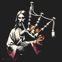Jesus Bagpipe Player Funny Christian Religious Musician Gift Beanie thumb 2
