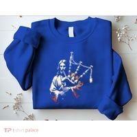 Jesus Bagpipe Player Funny Christian Religious Musician Gift Sweatshirt thumb 2
