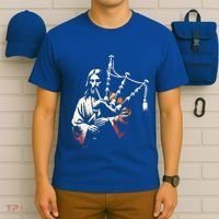 Jesus Bagpipe Player Funny Christian Religious Musician Gift T-Shirt thumb 6
