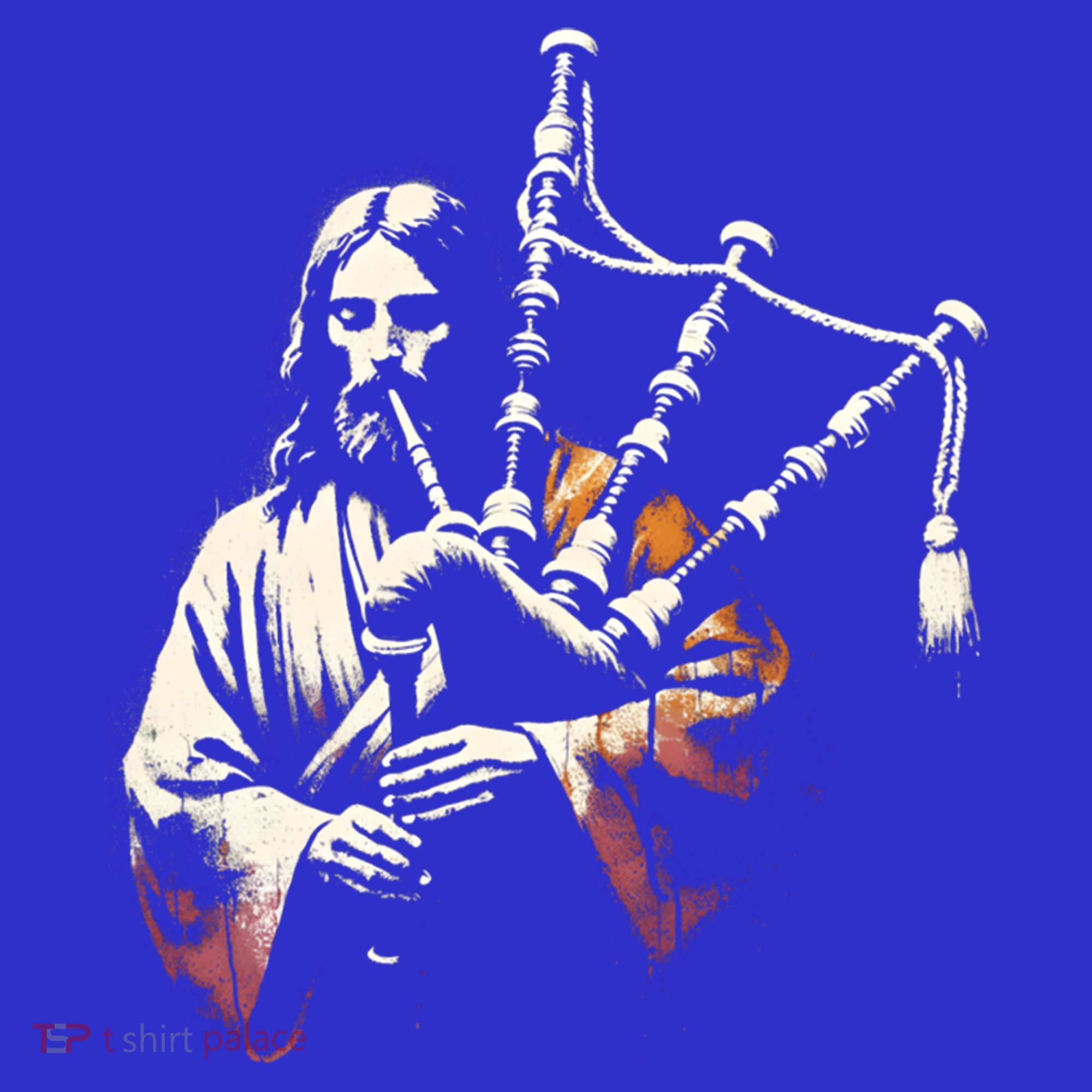 Jesus Bagpipe Player Funny Christian Religious Musician Gift Women's Tank Top