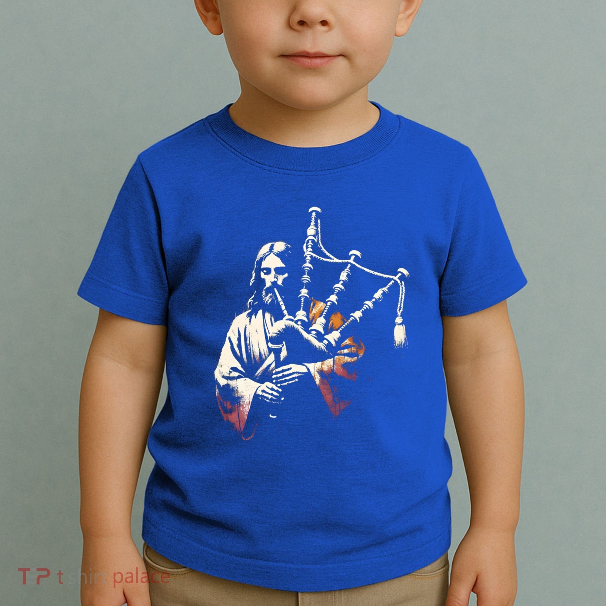 Jesus Bagpipe Player Funny Christian Religious Musician Gift Toddler T-Shirt