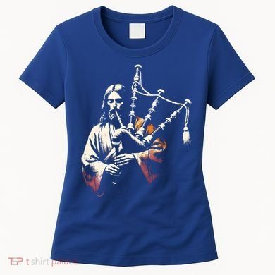 Jesus Bagpipe Player Funny Christian Religious Musician Gift Women's T-Shirt