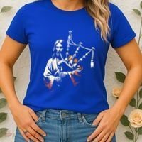 Jesus Bagpipe Player Funny Christian Religious Musician Gift Women's T-Shirt thumb 2