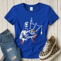 Jesus Bagpipe Player Funny Christian Religious Musician Gift Women's T-Shirt thumb 3