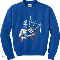 Jesus Bagpipe Player Funny Christian Religious Musician Gift Kids Sweatshirt thumb 0