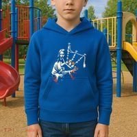 Jesus Bagpipe Player Funny Christian Religious Musician Gift Kids Hoodie thumb 2