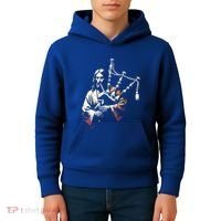 Jesus Bagpipe Player Funny Christian Religious Musician Gift Kids Hoodie thumb 4