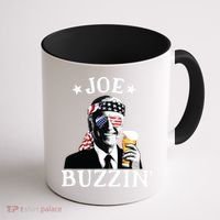 Joe Buzzin Patriotic July 4th Drinking President Joe Biden Coffee Mug thumb 1
