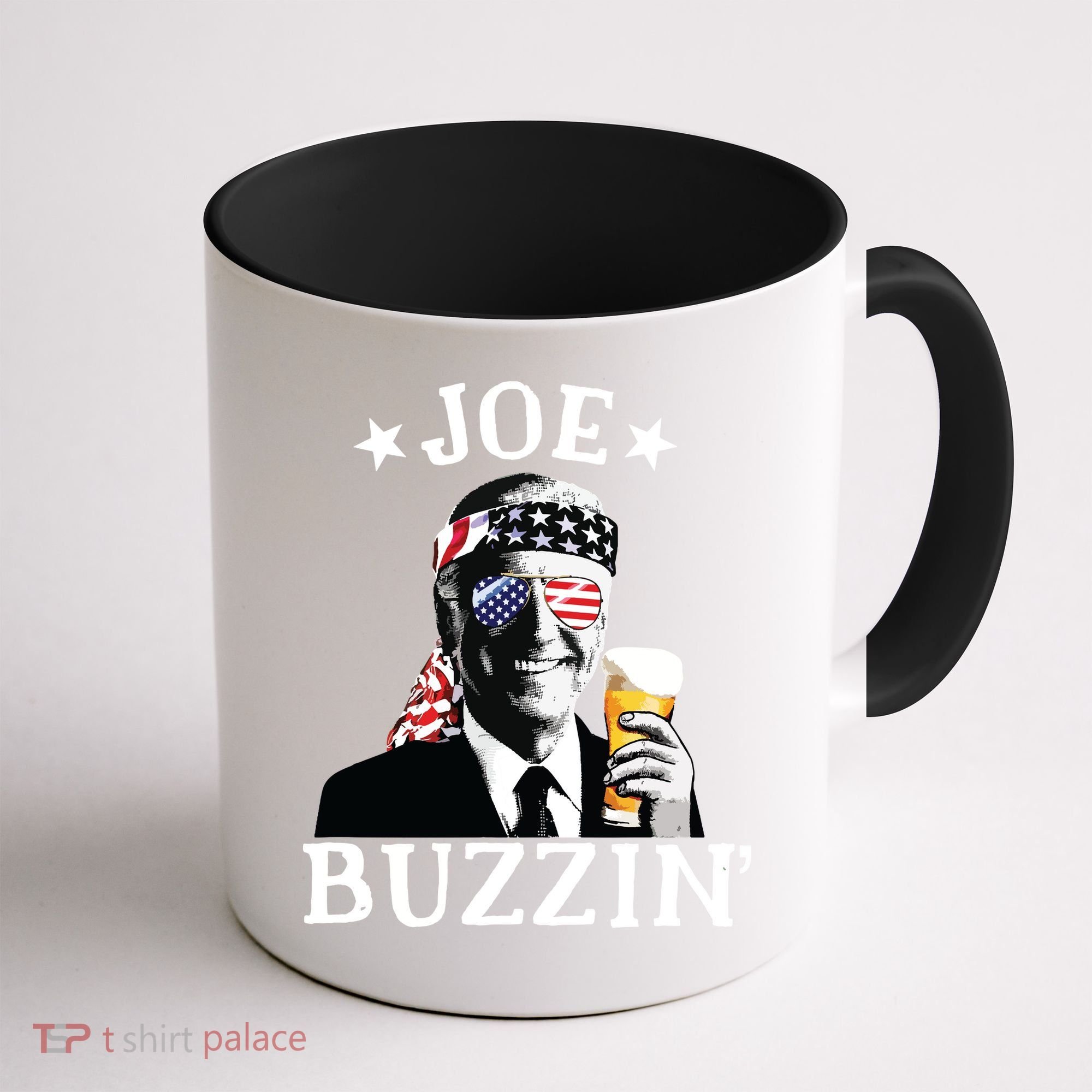 Joe Buzzin Patriotic July 4th Drinking President Joe Biden Coffee Mug