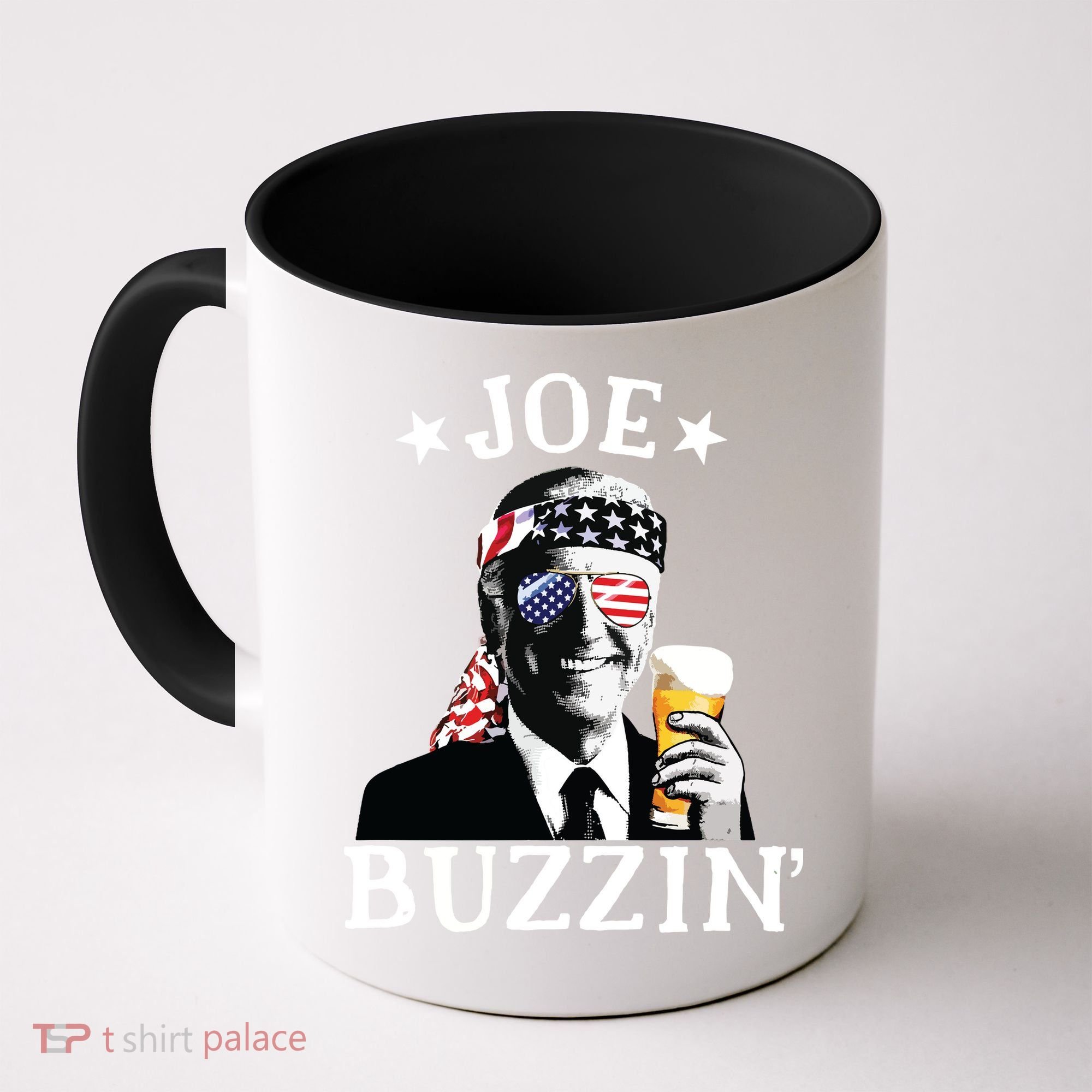 Joe Buzzin Patriotic July 4th Drinking President Joe Biden Coffee Mug