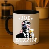 Joe Buzzin Patriotic July 4th Drinking President Joe Biden Coffee Mug thumb 4