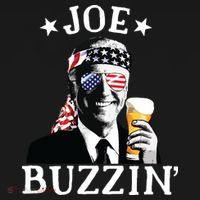 Joe Buzzin Patriotic July 4th Drinking President Joe Biden Women's Hoodie thumb 2