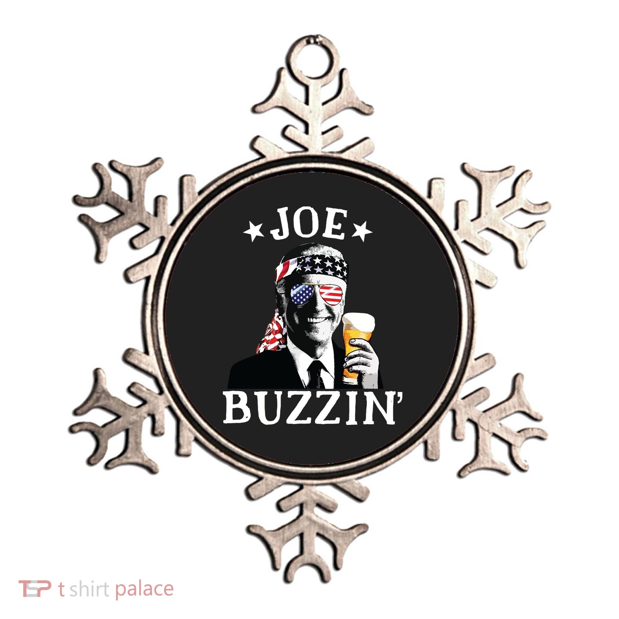 Joe Buzzin Patriotic July 4th Drinking President Joe Biden Ornament