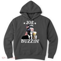 Joe Buzzin Patriotic July 4th Drinking President Joe Biden Hoodie thumb 0