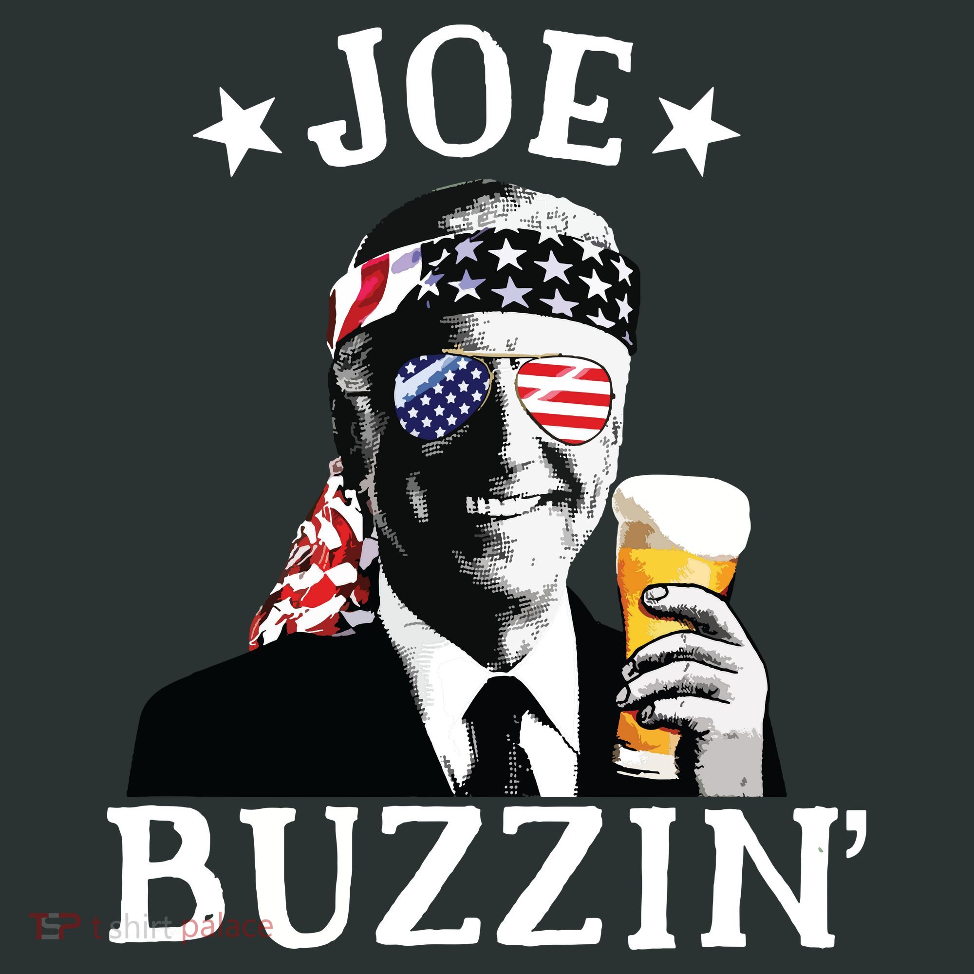 Joe Buzzin Patriotic July 4th Drinking President Joe Biden Hoodie