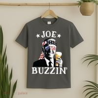 Joe Buzzin Patriotic July 4th Drinking President Joe Biden T-Shirt thumb 2