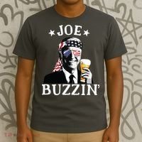 Joe Buzzin Patriotic July 4th Drinking President Joe Biden T-Shirt thumb 3