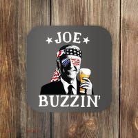 Joe Buzzin Patriotic July 4th Drinking President Joe Biden Coaster thumb 0