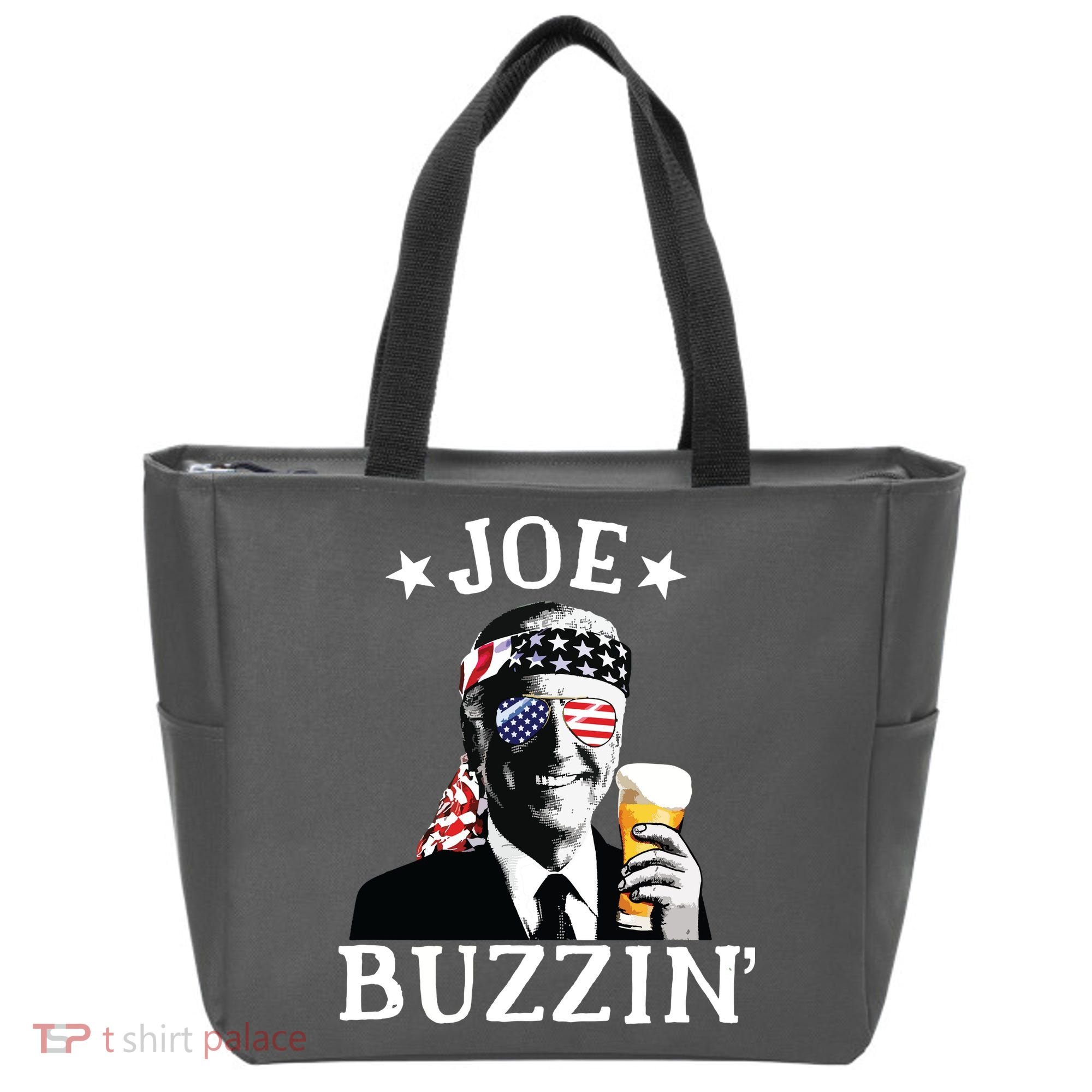Joe Buzzin Patriotic July 4th Drinking President Joe Biden Tote Bag