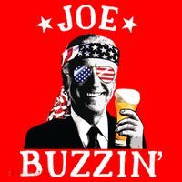 Joe Buzzin Patriotic July 4th Drinking President Joe Biden Santa Hat thumb 1