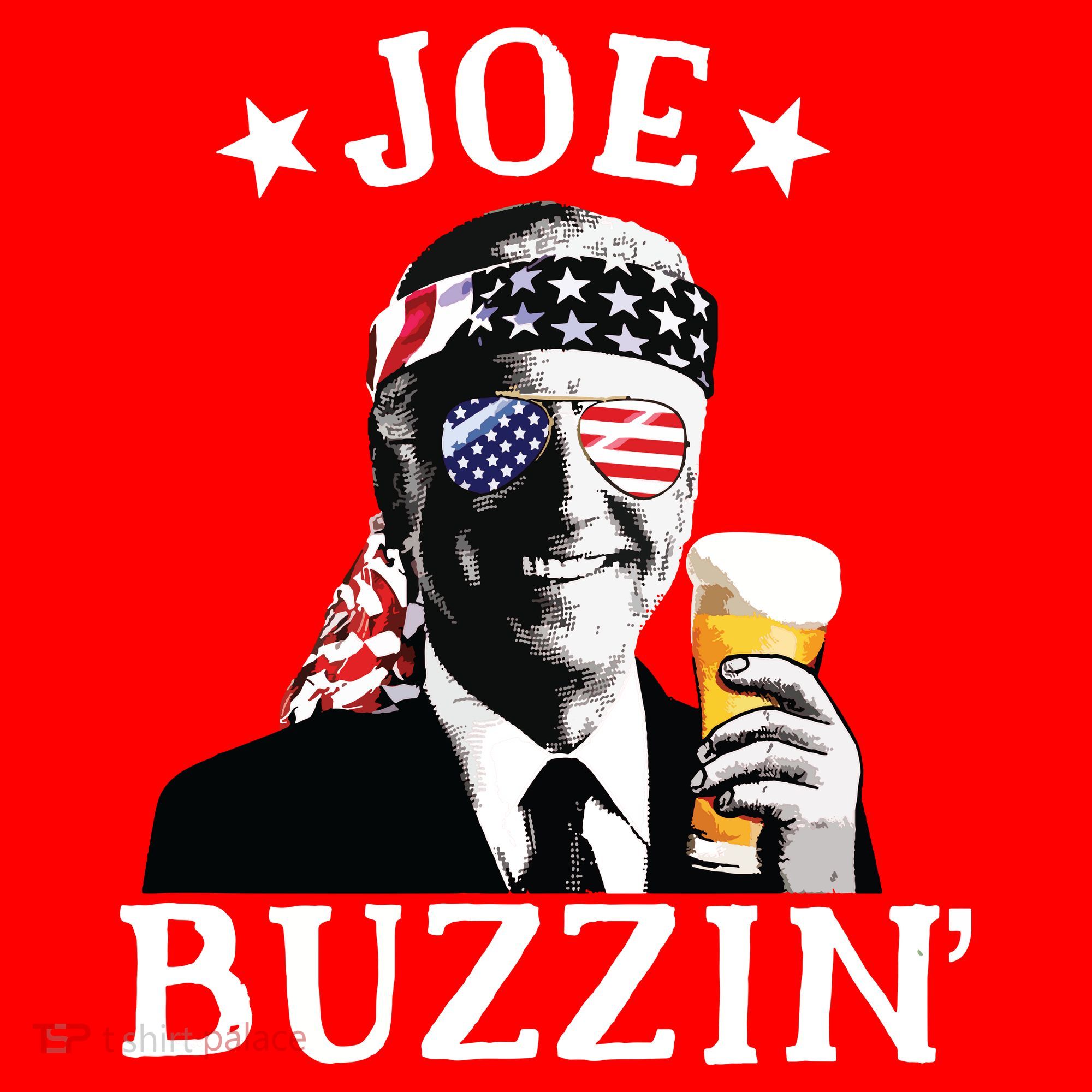 Joe Buzzin Patriotic July 4th Drinking President Joe Biden Santa Hat