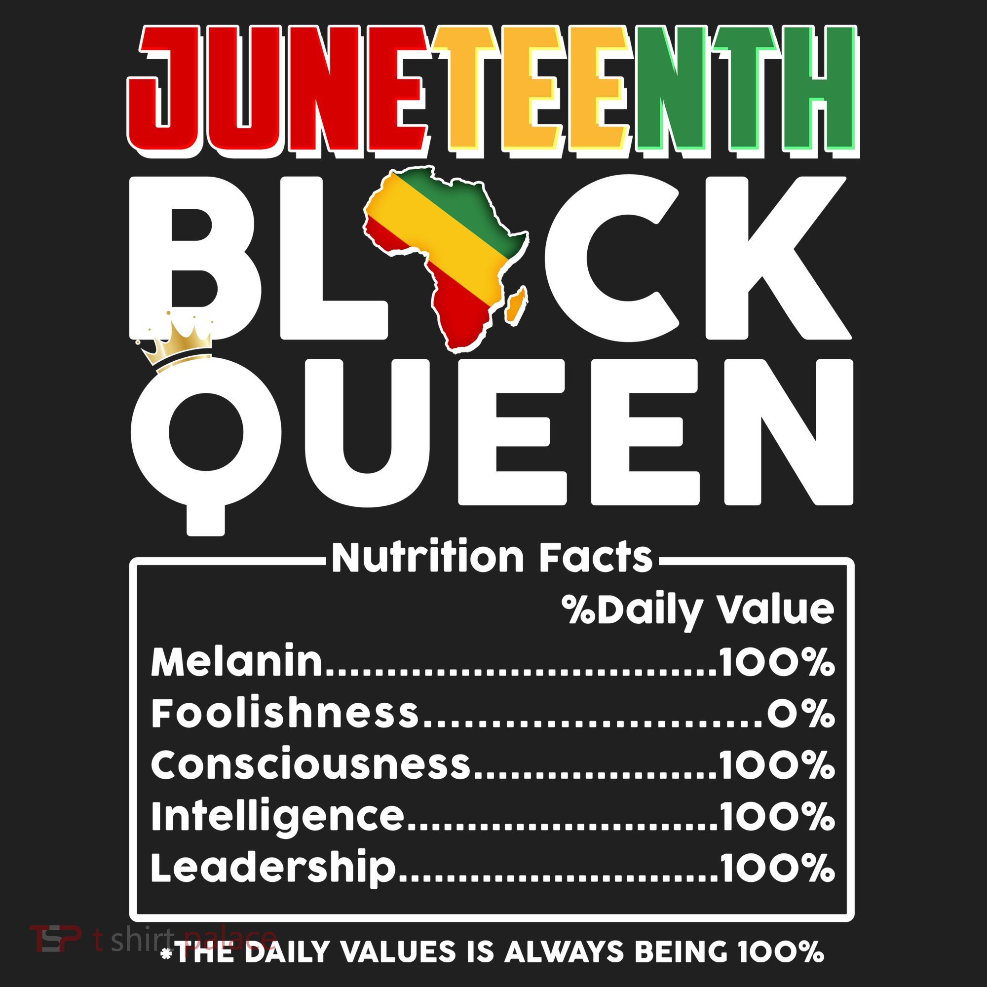 Juneteenth Black Queen Nutritional Facts Women's Sweatshirt