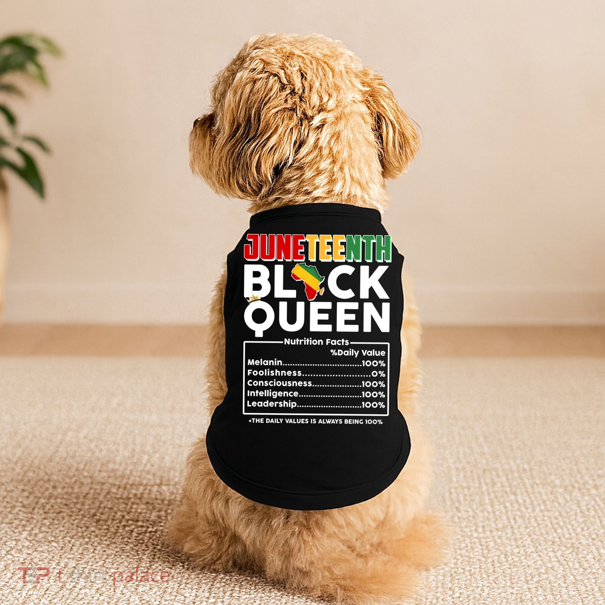 Juneteenth Black Queen Nutritional Facts Doggie Tank