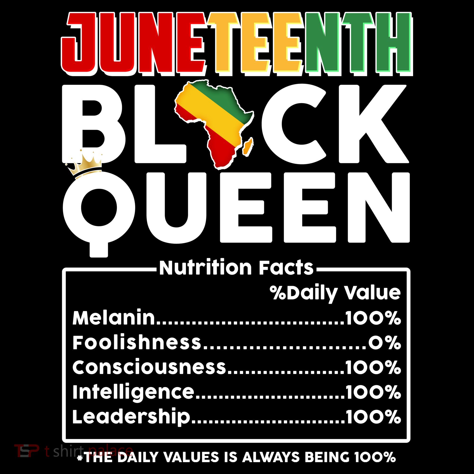 Juneteenth Black Queen Nutritional Facts Long Sleeve Shirt