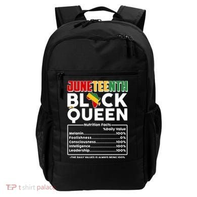 Juneteenth Black Queen Nutritional Facts Backpack