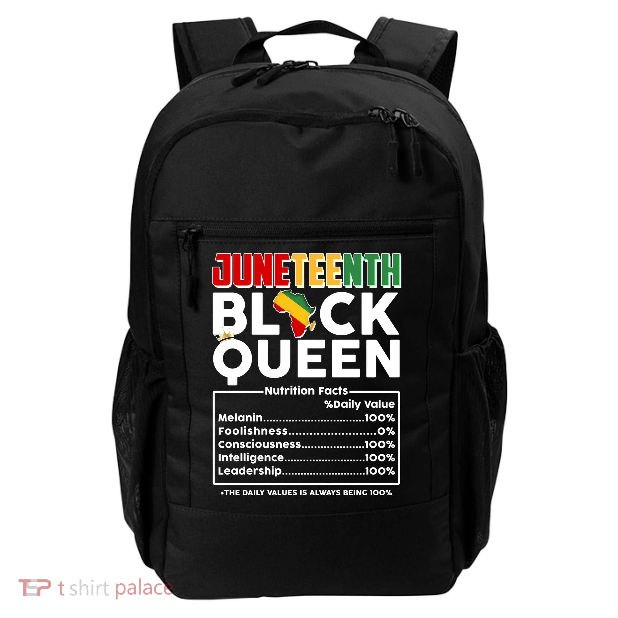 Juneteenth Black Queen Nutritional Facts Backpack