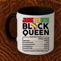 Juneteenth Black Queen Nutritional Facts Coffee Mug thumb 2
