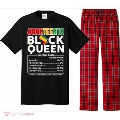 Juneteenth Black Queen Nutritional Facts Pajama Set