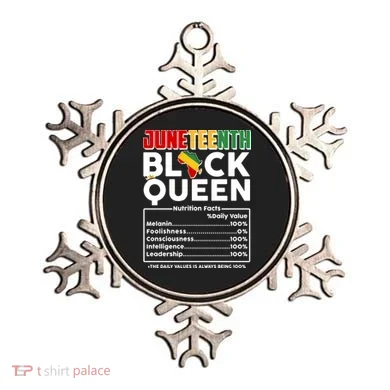 Juneteenth Black Queen Nutritional Facts Ornament