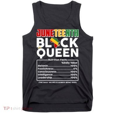Juneteenth Black Queen Nutritional Facts Tank Top