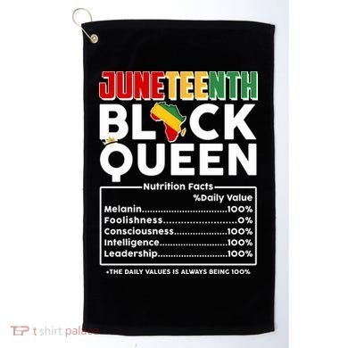 Juneteenth Black Queen Nutritional Facts Golf Towel