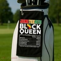 Juneteenth Black Queen Nutritional Facts Golf Towel thumb 2