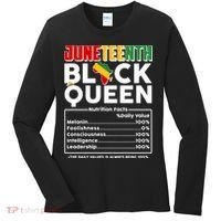 Juneteenth Black Queen Nutritional Facts Women's Long Sleeve Shirt thumb 0