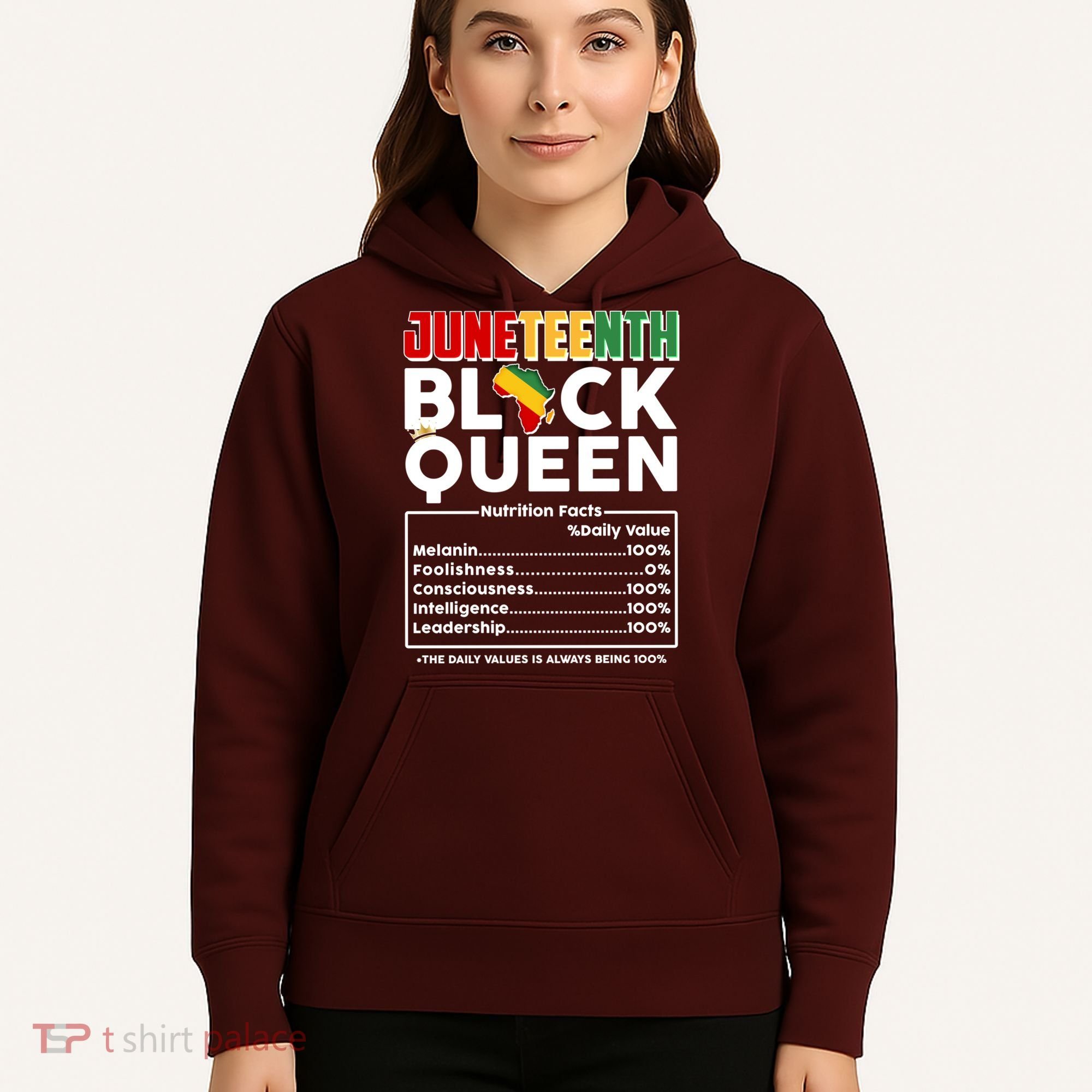 Juneteenth Black Queen Nutritional Facts Hoodie