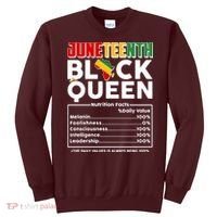 Juneteenth Black Queen Nutritional Facts Sweatshirt thumb 0
